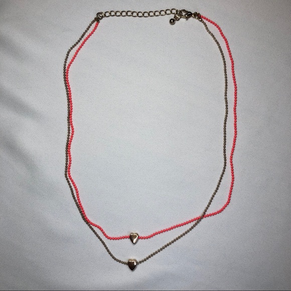 Old Navy - Two Tone Heart Necklace - Picture 2 of 2